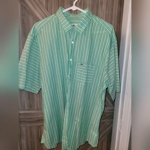 Lacoste Button Down Shirt Green/White Size 45 (L) Regular Fit (Men)